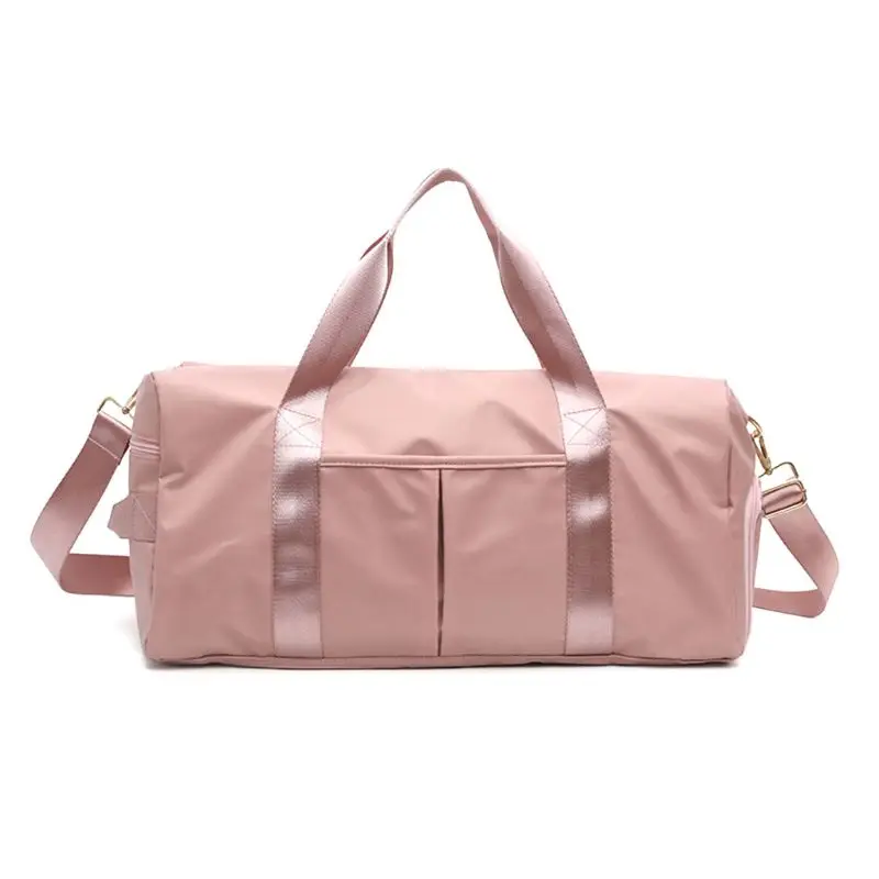 

Outdoor Waterproof Nylon Sports Gym Bags Men Women Training Fitness Travel Handbag Yoga Mat Sport Bag with shoes Compartment