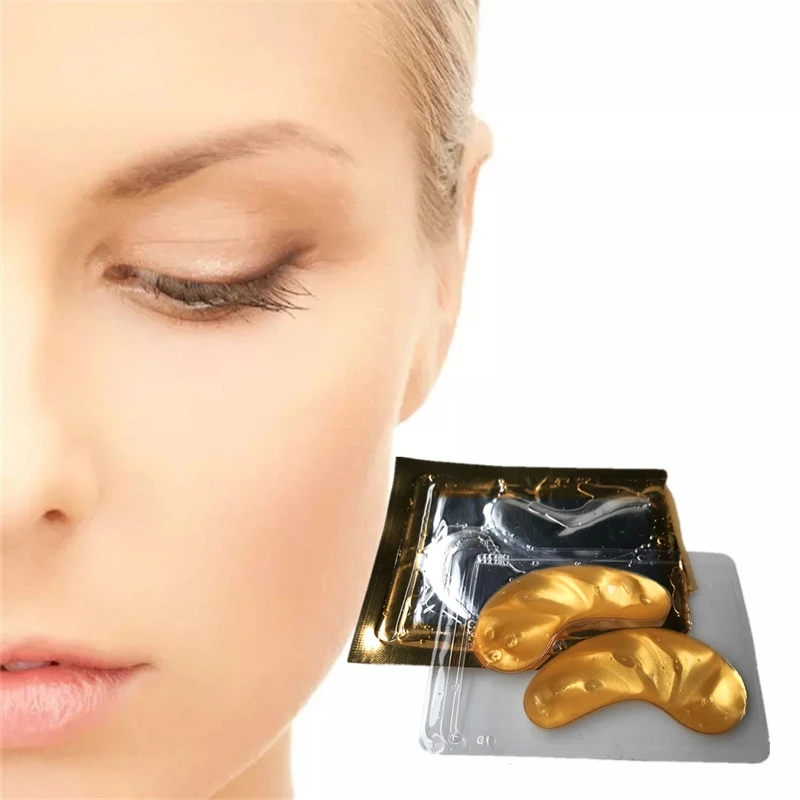 

2pcs/bag Gold Masks Crystal Collagen Eye Mask Anti-Wrinkle Eye Patches For The Eye Face Mask Prevent Skin loose Eye bags Puffy