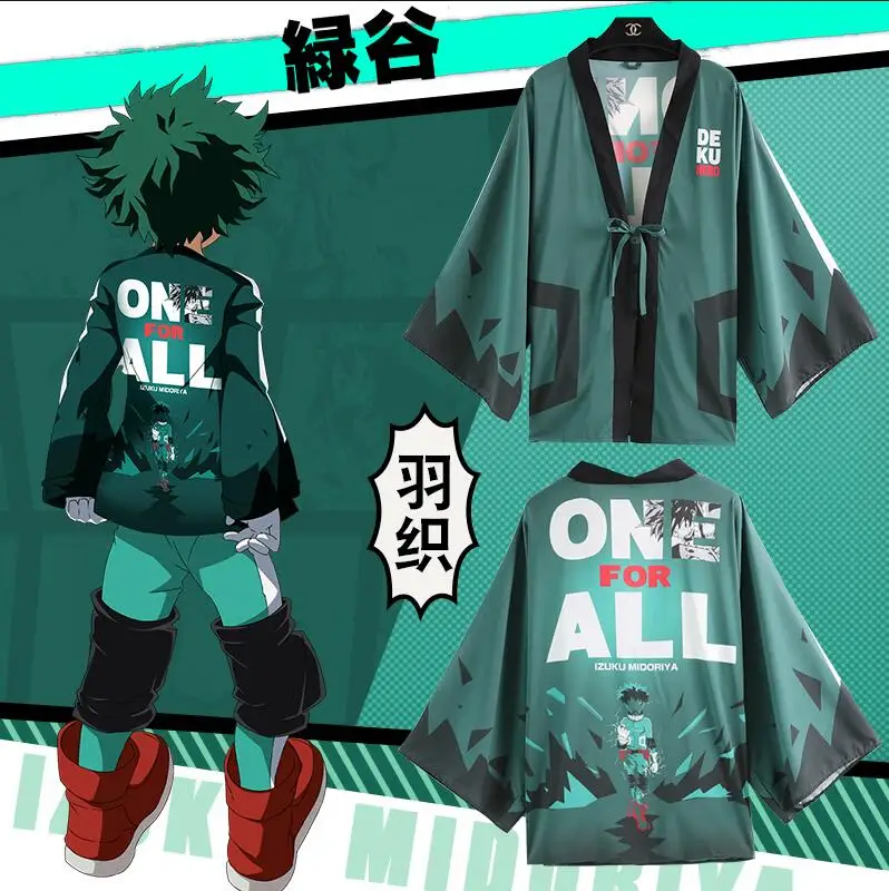 

My Hero Academia Boku no Hero Academia clothes Green valley Midoriya Izuku shirts t tee Kimono Cosplay clothes