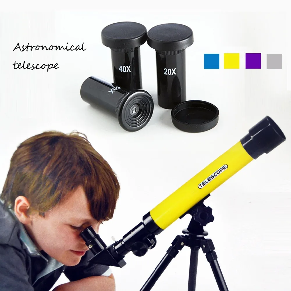 Outdoor colorful explore Monocular Space three eyelens Astronomical Telescope With Portable Tripod Spotting Scope kids use toy quality zooming outdoor monocular space astronomical telescope with portable tripod spotting scope 700 60mm telescope
