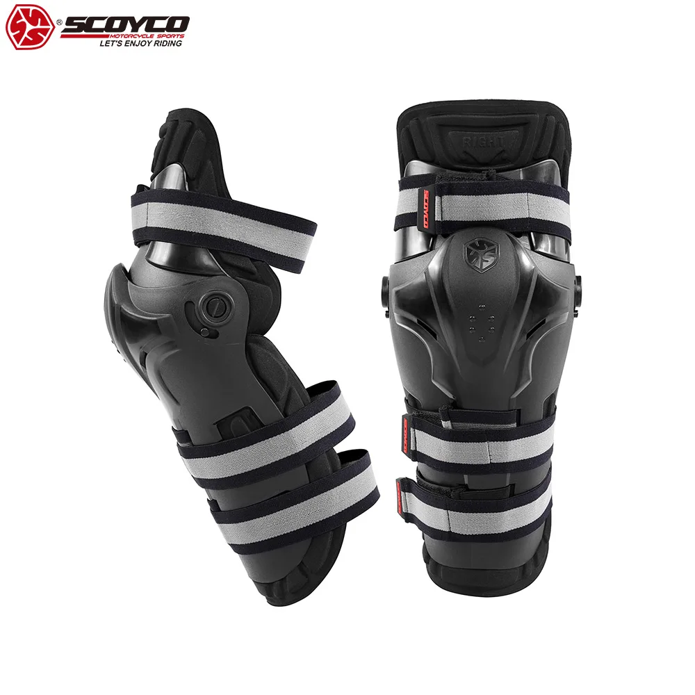 SCOYCO 21 Rotatable Shockproof Knee Guard Windproof Winter CE Certificated Shell Adjustable Smart Bionic Motorcycle Knee Guards
