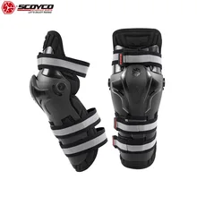 SCOYCO 21 Rotatable Shockproof Knee Guard Windproof Winter CE Certificated Shell Adjustable Smart Bionic Motorcycle Knee Guards