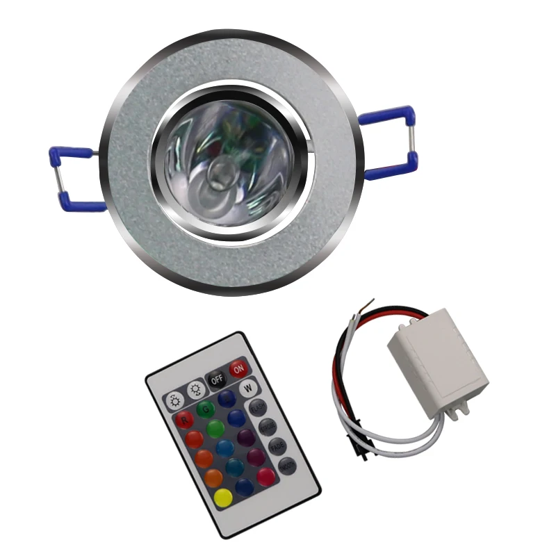 3 Вт RGB светодиодный светильник встраиваемая светодиодная лампа AC85 265V красный
