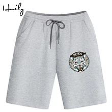 HMILY летние хлопковые мужские шорты для спортзала длиной до икры для фитнеса бодибилдинга модная повседневная тренировка для бегунов свободные пляжные короткие штаны