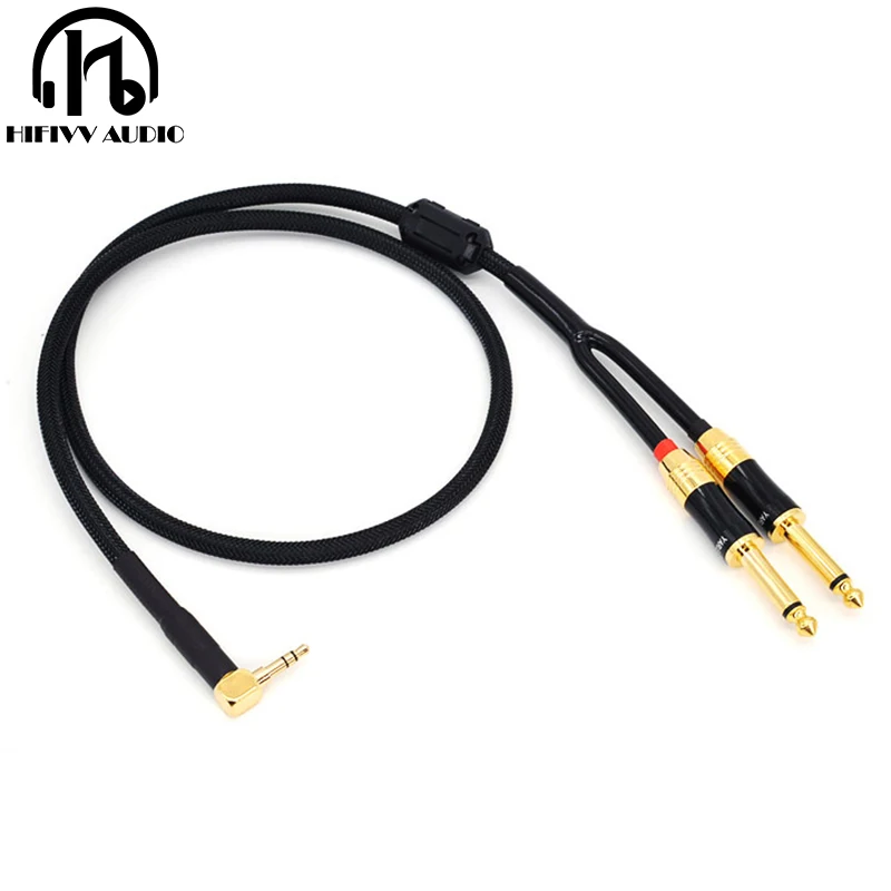 6.5Mm Jack Audio Kabel Nylon Gevlochten 6.35 Jack Male Naar Male Aux