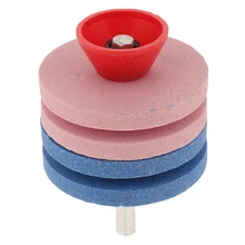 2Pcs 57Mm Lawn Mower Sharpener Faster Blade Sharpener Lawn Mower Universal Grinding Rotary Drill Cuts Lawnmower Blade Sharpene