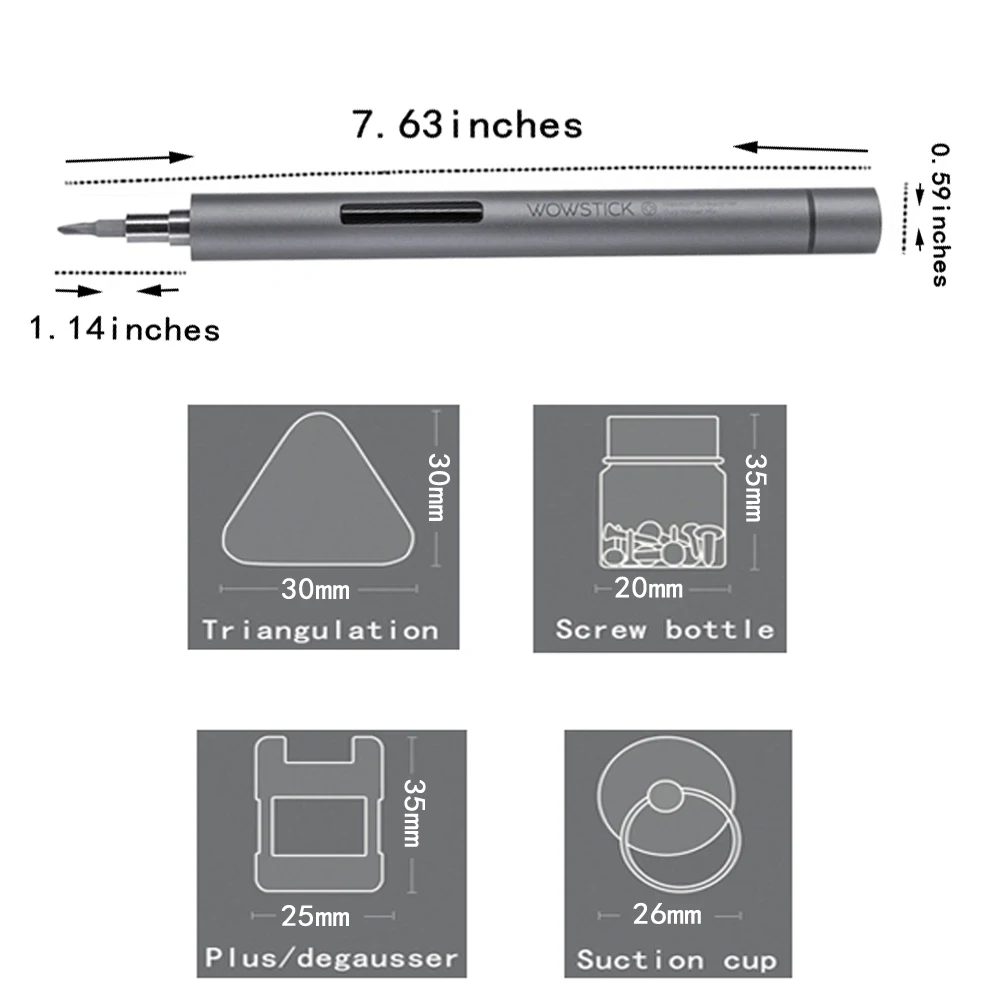 Wowstick 1 P/1F Pro обновленная версия электрическая отвертка 64 в 1 Набор Беспроводная зарядка мобильный телефон камера ноутбук ремонтный комплект