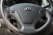 ABS Chrome guarnição Multi-função de lantejoulas volante tampa do Carro Acessórios Do Carro Para Kia K2 RIO Sedan hatchback 2015-2016