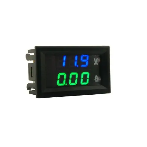 Мини светодиодный цифровой вольтметр амперметр DC 100 в 10A Панель Ампер Вольт Напряжение измеритель тока тестер 0,5" синий+ красный двойной светодиодный дисплей - Цвет: Blue Green Display