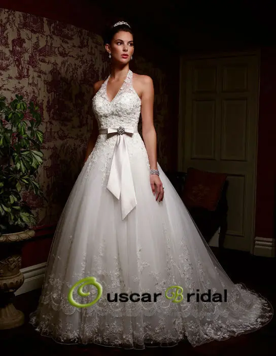 Lace Sash Bowknot Show Dress Wedding 2013 Designer WK208