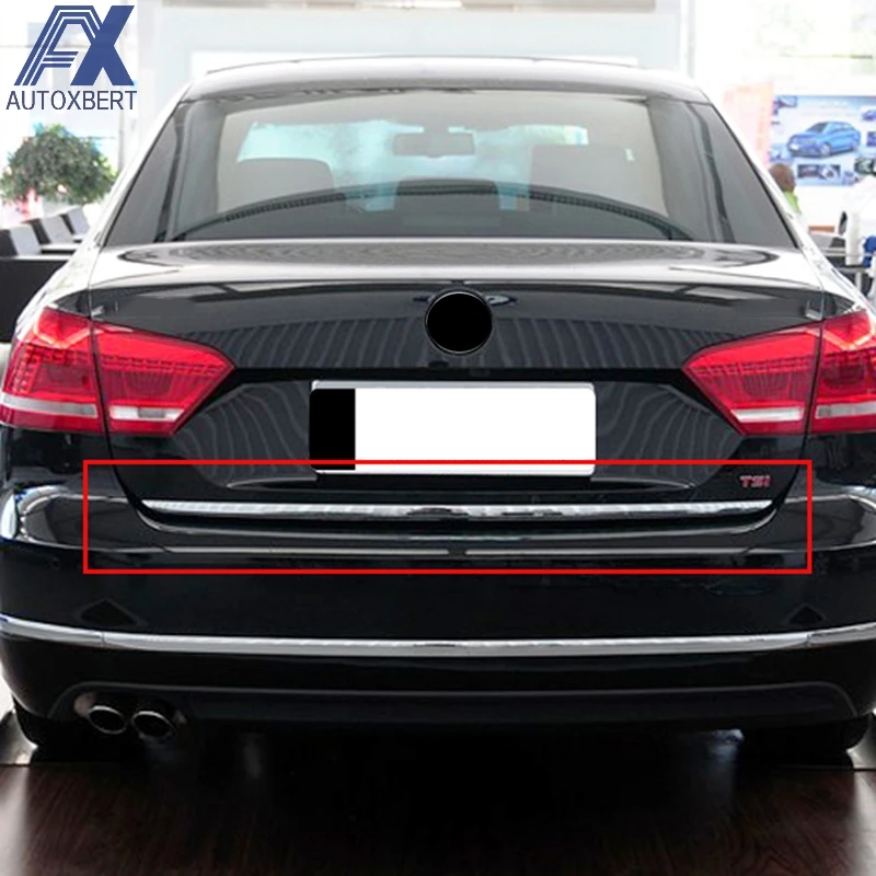 

AX CHROME REAR TRUNK TAILGATE BACK DOOR LID COVER FOR VW PASSAT B7 2011 2012 2013 2014 2015BOOT TRIM EDGE MOLDING GARNISH STRIP
