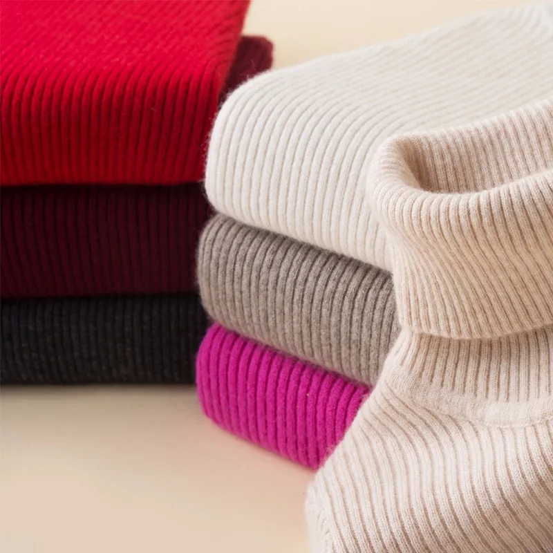 Cashmere Sweater Women Turtleneck Pullover Ladies Sweaters Shirt Hot Sale Wool knitted Female Warm Tops Clothing | Женская одежда