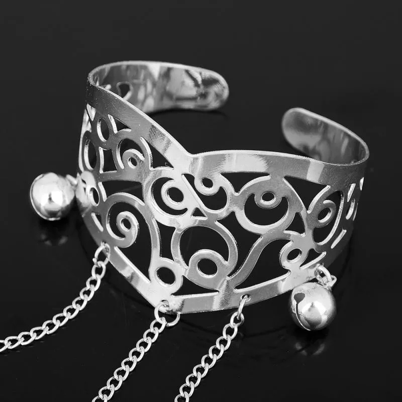 Браслет с подвесками женское кольцо на палец с отверстиями браслет цепочка золото и серебро европейский и американский готический панк стиль браслеты