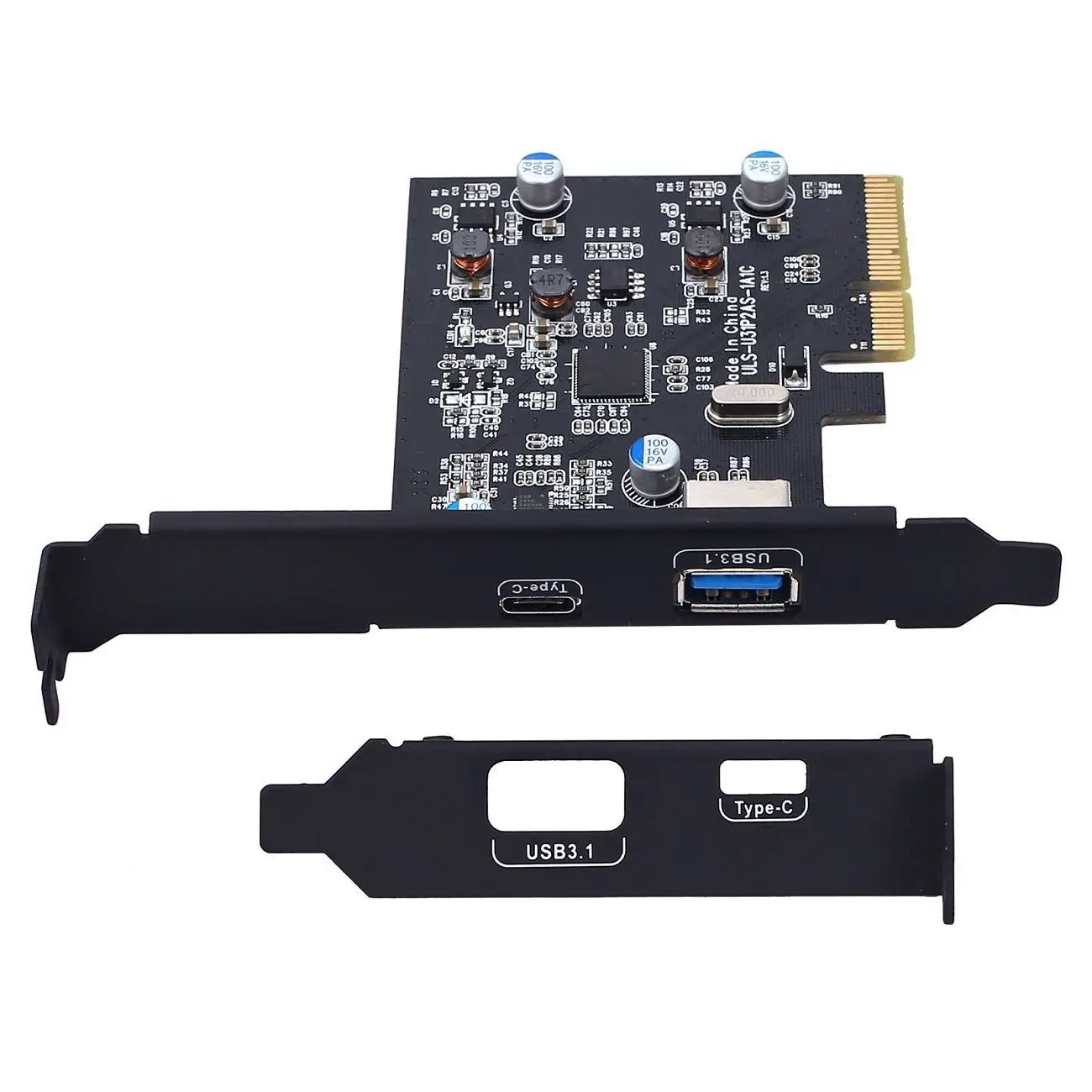 PCI E Express к USB 3 1 Gen 2 (10 Гбит/с) тип A + Тип C карта расширения Asmedia чипсет для Windows 7/8/8
