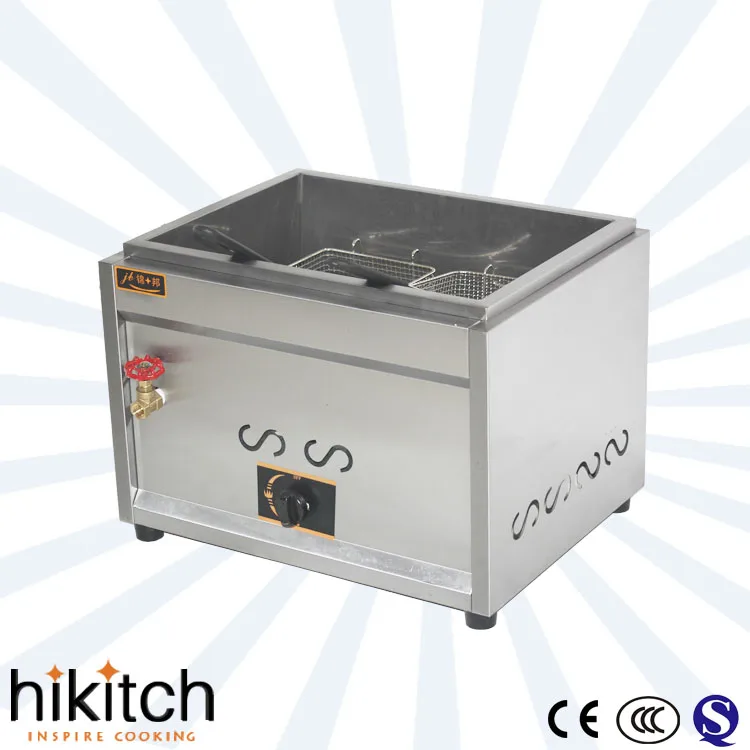 Restaurant kitchen equipment commercial 17L 1 tank 2 baskets gas deep