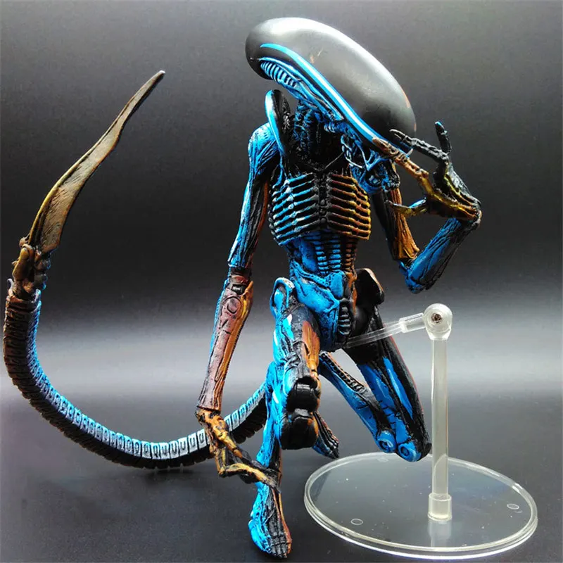 

7 "NECA Toy Aliens blu alien Xenomorph figma Predators riple superman action PVC Figure Da Collezione modello doll