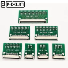 1 pces fpc ffc cabo 6 8 10 20 26 30 40 pinos 1.0mm passo conector smt adaptador para 2.54mm 1.00 polegadas passo através do furo dip pcb