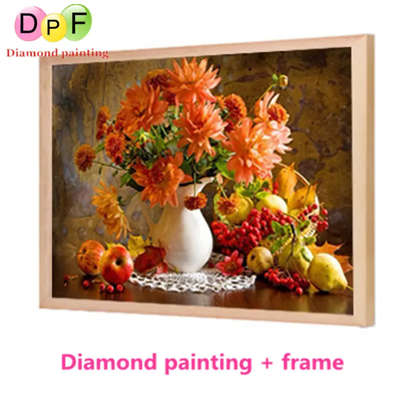 

DPF Diamond Embroidery blue eye tiger 5d Round full Diamond painting Cross Stitch with Framed Rhinestone home Decor painting