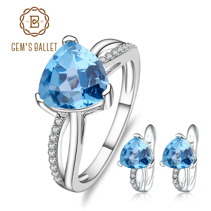 Женский набор ювелирных изделий GEM'S BALLET винтажный из серебра 925 пробы с