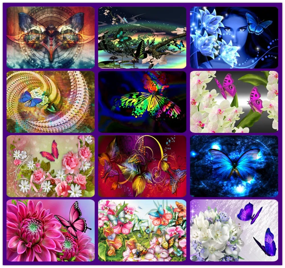 

Diamond Painting animal butterfly flower Diy Full Square Daimond Painting Painting Diamond for Living Room Decor Wall Art
