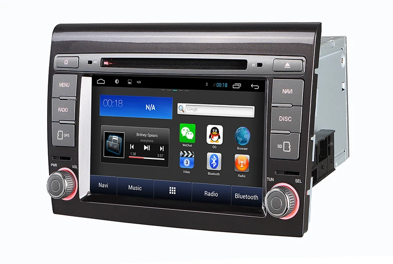 Excellent Auto radio car dvd gps navigation  for Fiat Punto 2007-2012 with android 4.4.4 System 1