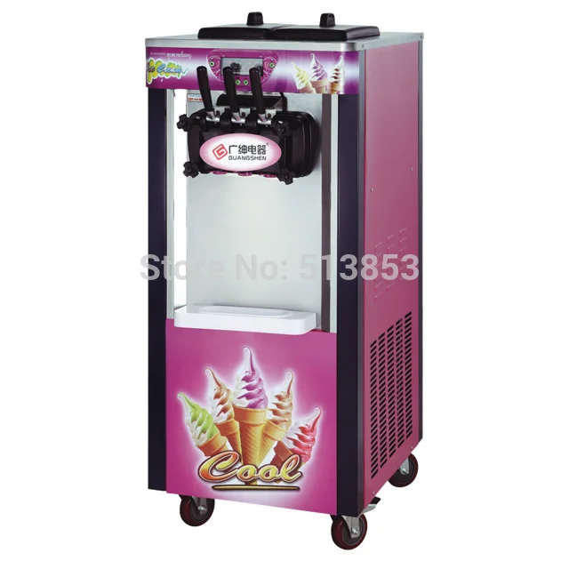 

25 liters/H,220v--60hz,New-3-Head-Soft-Ice-Cream-Yogurt-Machine