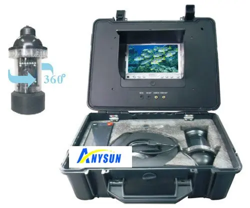 Anysun 60 m/200FT 800TVL 360 Graden Rotatie Fishfinder " lcd Onderwater Vissen камера 24 шт. infrarwood светодиодный видеорегистратор