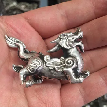 

free shipping miao Sterling Silver Soldier Vintage Whistle Design fish Mythical Animals elephant Skull Pendant statue necklace