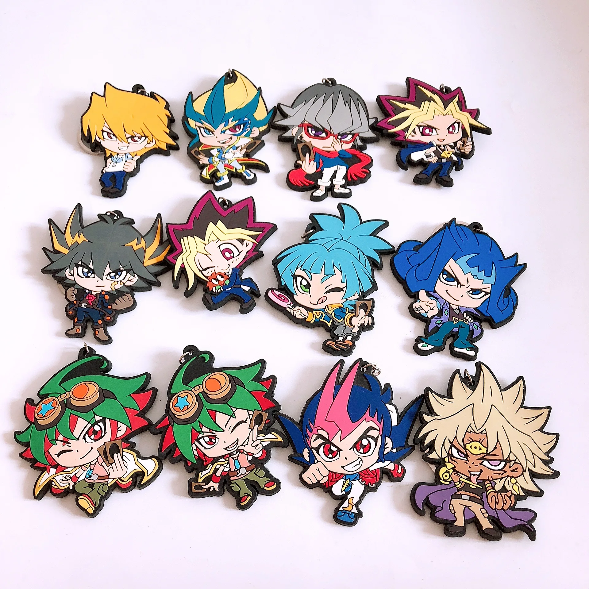 

Anime Duel Monsters Yugi Muto PVC keychain Seto Kaiba Joey Wheeler funny cute keyrings bag pendant portachiavi llaveros kids toy