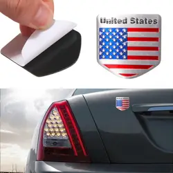 3D Алюминий Peltate Флаг США наклейки для автомобиля Cadillac Buick Chevrolet Ford Lincoln Chrysler Jeep Dodge Focus Лидер продаж