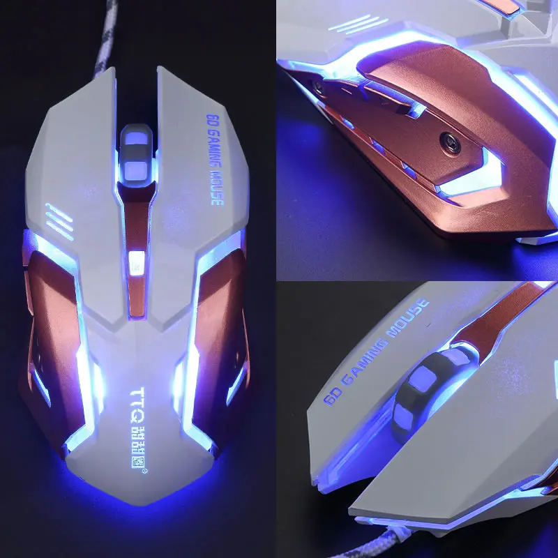 TTQ USB игровая клавиатура мышь геймерский профессиональный набор Razer Led