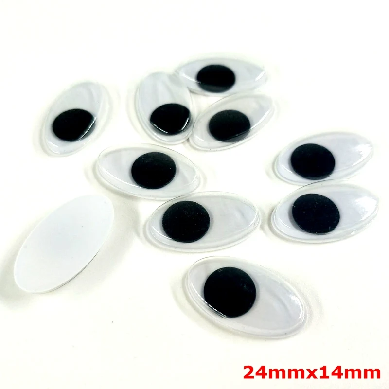 24mmx14mm 50pcs HL 6 Размеры 50/100/150/200/300 шт. Овальный куклы глаза для игрушек игрушечные глаза б/у аксессуары для куклы - Цвет: 24mmx14mm 50pcs