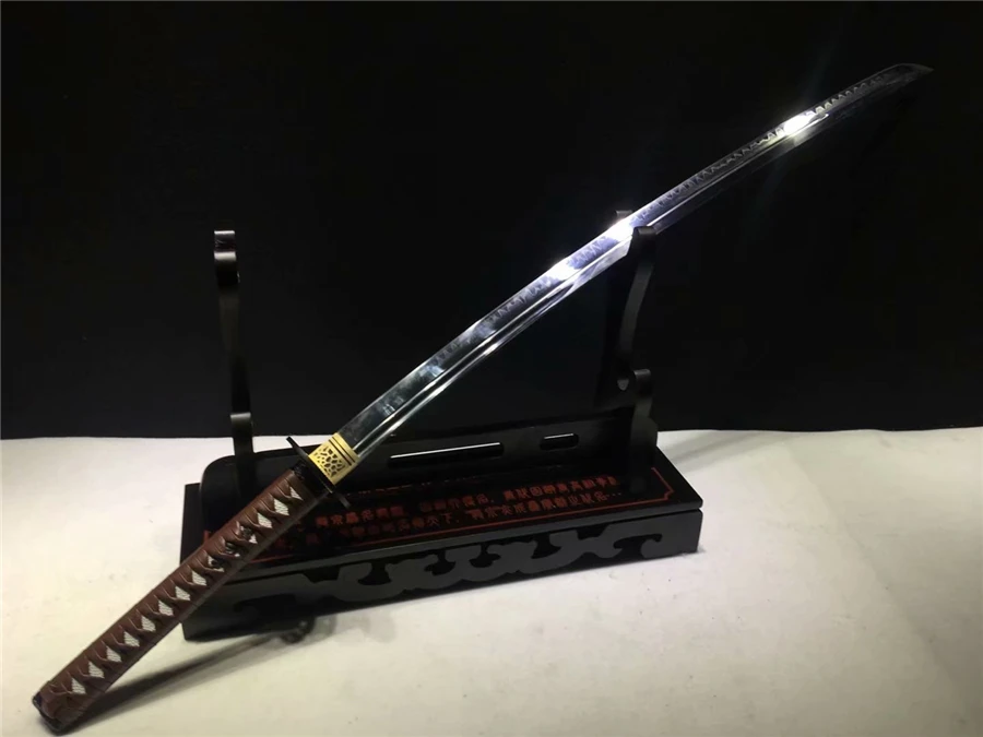 High Quality Japanese Sword Samurai Katana Sharp Clay Tempered T10 Steel Blade HandMade Wood Sheath Full Tang