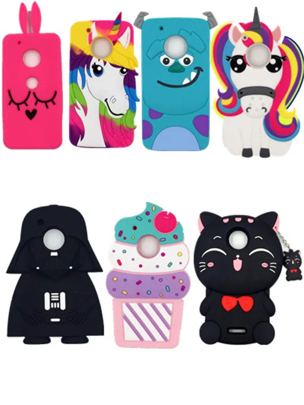 

For Motorola Moto G5 Hot 3D Silicon Unicorn Stitch Cupcake Cartoon Soft Phone Cover Case for Motorola Moto G5 XT1685 XT1672