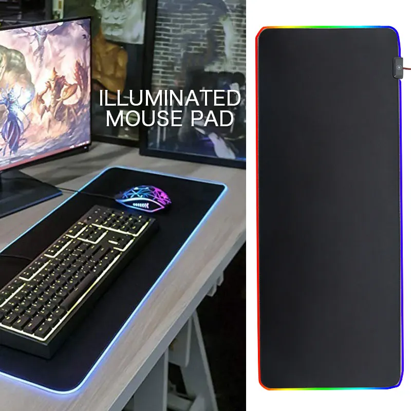 

PVC Mice Mat Mouse Mat RGB Mouse Pad Gaming Extra Large Cushion Luminous mouse cushion Very large mouse pad
