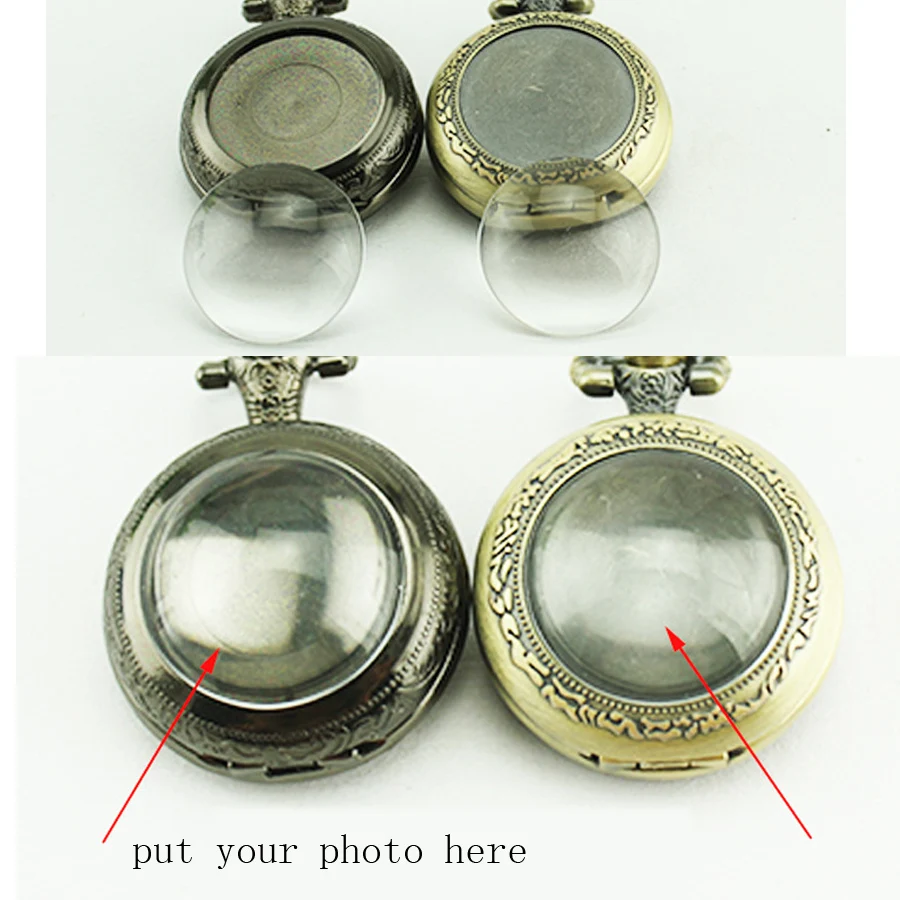 10 pcs/lot DIY Hand making Antique Bronze Pocket Watches FOB Watches