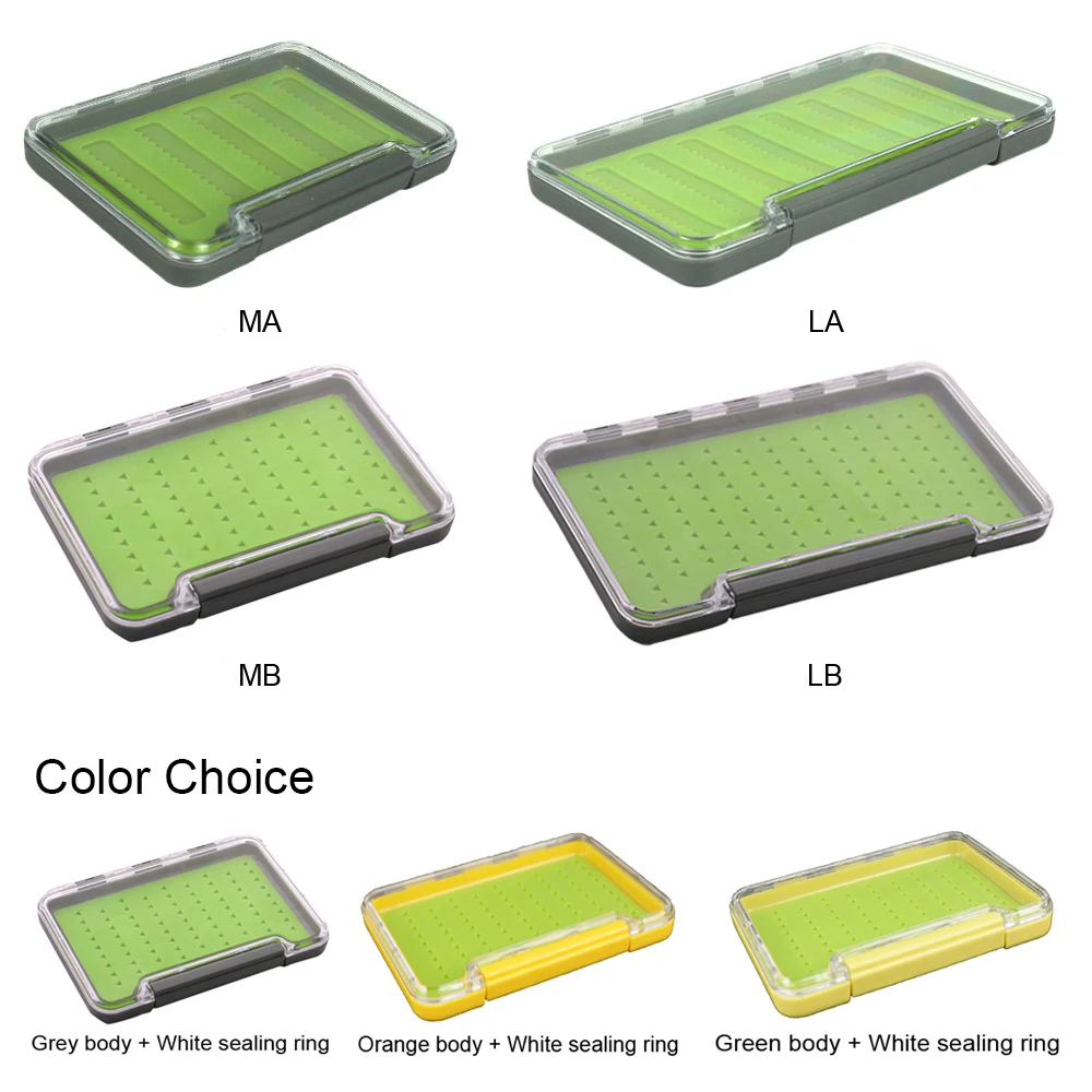 

Aventik Silicone Super Slim 100% Waterproof Fly Fishing Box M and L Medical Grade Silicone Flies Boxes Fly Boxes