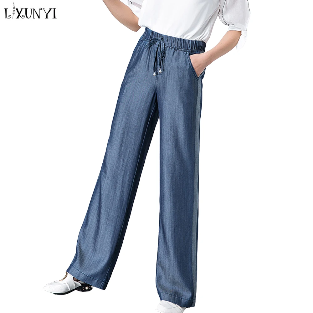 LXUNYI Thin Women Jeans Woman 2019 Plus Size Jeans With High Waist ...