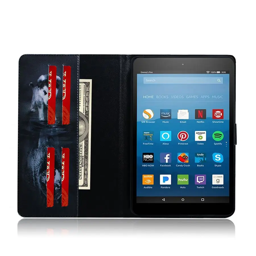 Чехол для Amazon Kindle Fire HD 8 2018 2017 2016 2015 умный чехол HD8 защитный планшета + пленка