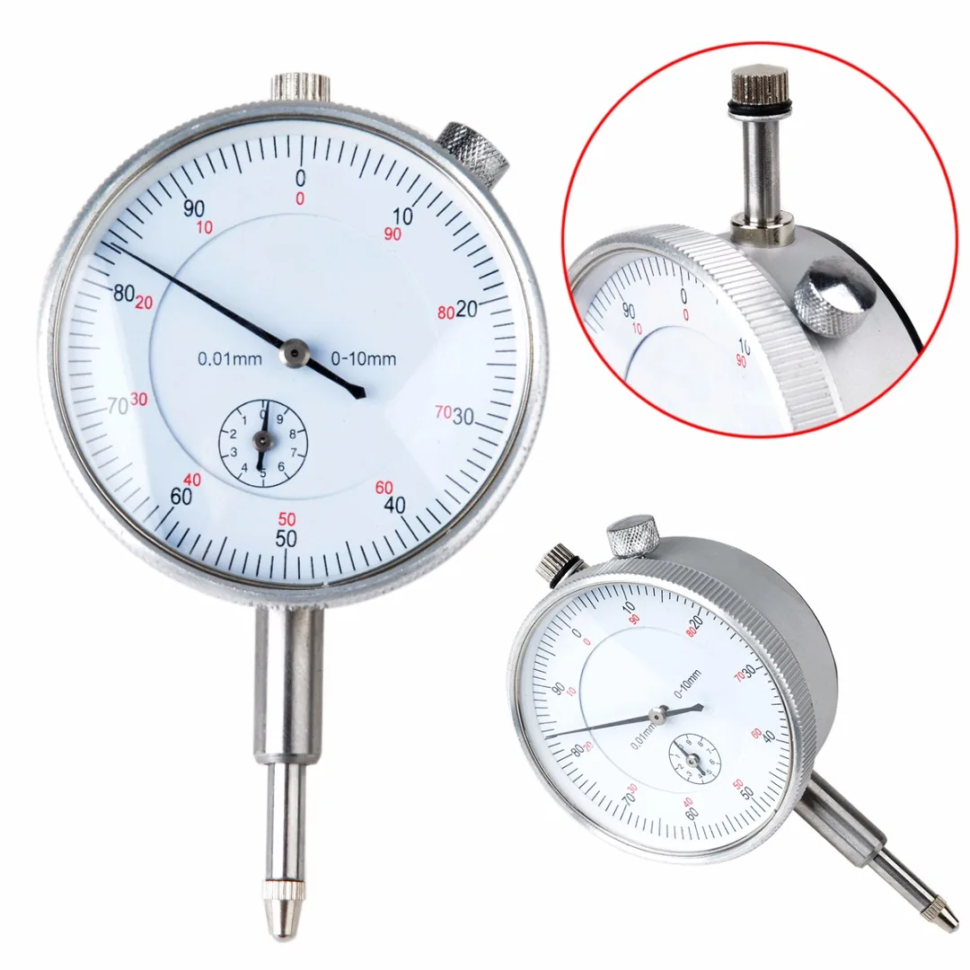 Dial Indicator 0-10mm/0.01mm Dial Accuracy Indicator Gauge Micrometer Precision Measurement Instrument Tools