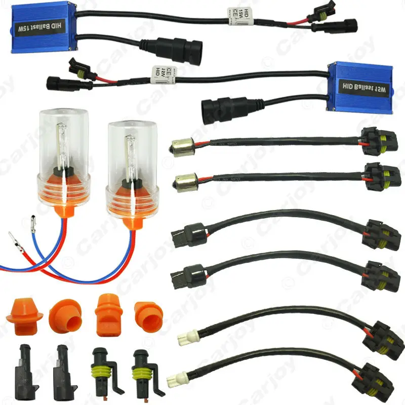 

5sets 30W T10 T15 T20 Car HID Xenon Reverse Light 2x Slim Ballasts + 2x HID Bulbs HID Backup Light 6000K #CA3597
