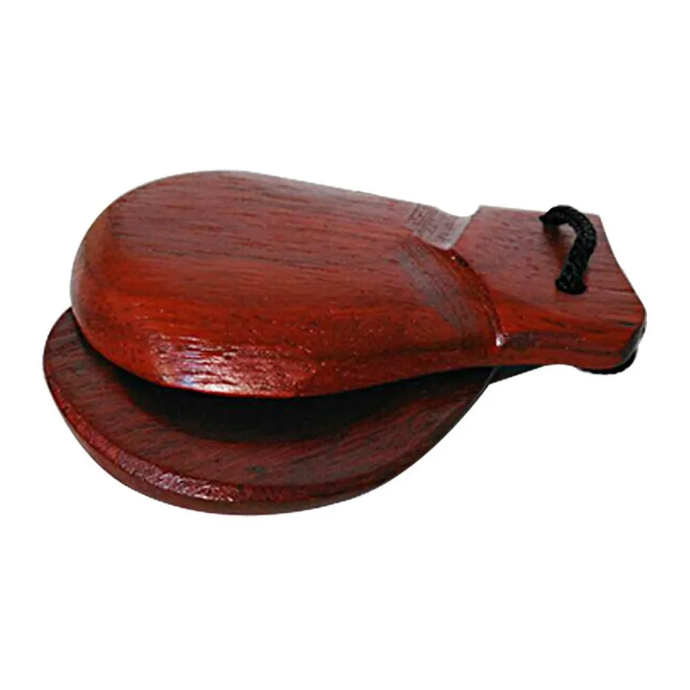 Goedkoop Orff wereld EEN Pc Houten Castagnetten Houten Percussie Flamenco Muziekinstrument Onderwijs Kind Intellectuele Ontwikkeling Luisteren