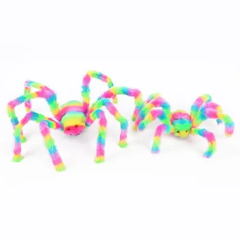 

Spider Props Scary Black Colorful Big Spider Children Adults Tricky Prank Toys Party Decoration Christmas Halloween