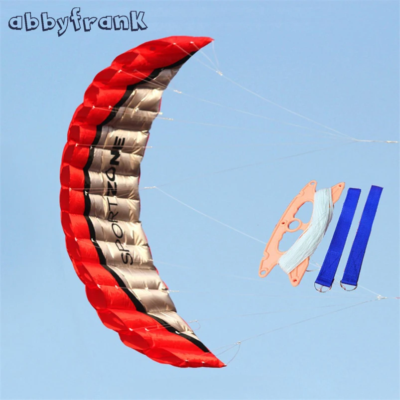 

Abbyfrank Software Parachute Dual Line Beach Stunt Kite Accessories Nylon Sport Kite Portable Paragliding Kitesurf Sport Kid Toy