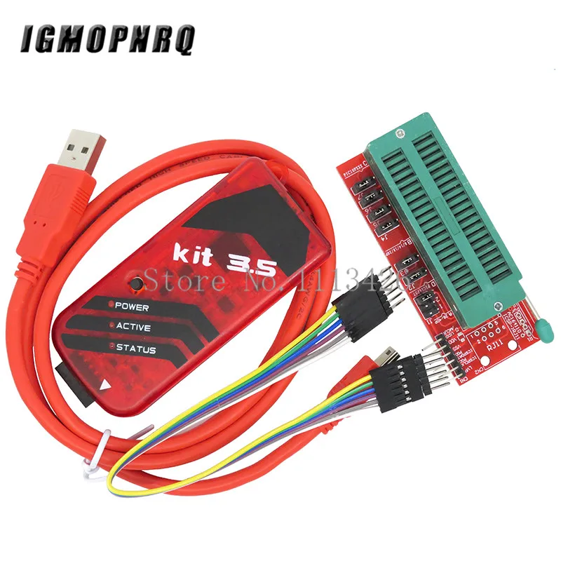 Pickit3.5 Set 1 комплект PICKIT3 программатор+ PIC ICD2 PICKit 2 PICKIT 3 PICKIT 3,5 адаптер для программирования универсальное программатор сиденье - Цвет: Pickit3.5 Set