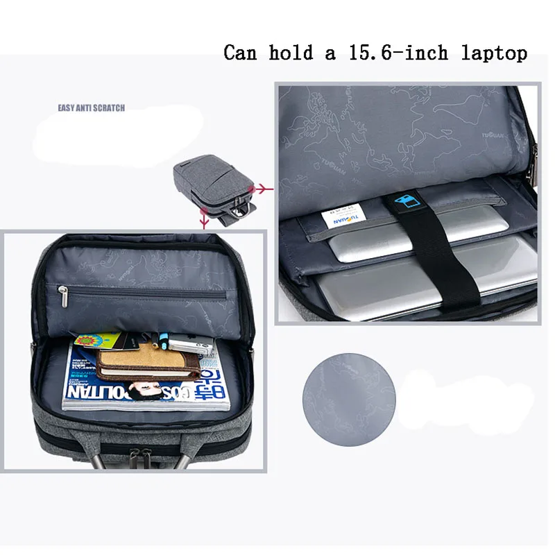 New Laptop Bag 17 inch Backpack For Macbook Air Pro 15.6 Computer Case Travel Storage Bags Casual business Handbag For Women Men (4)