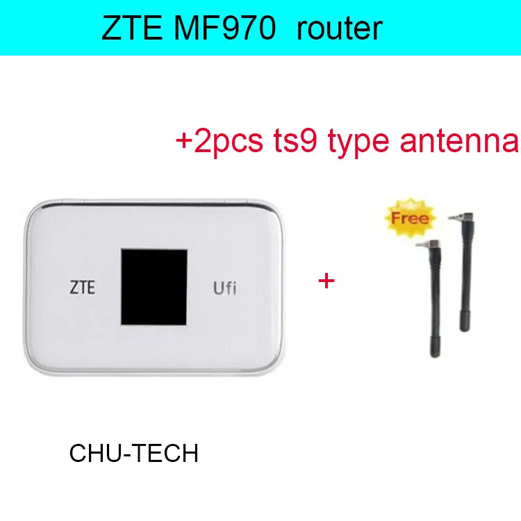 Tanie Odblokowany ZTE MF970 z 2 sztuk antena LTE kieszeni 300mbps