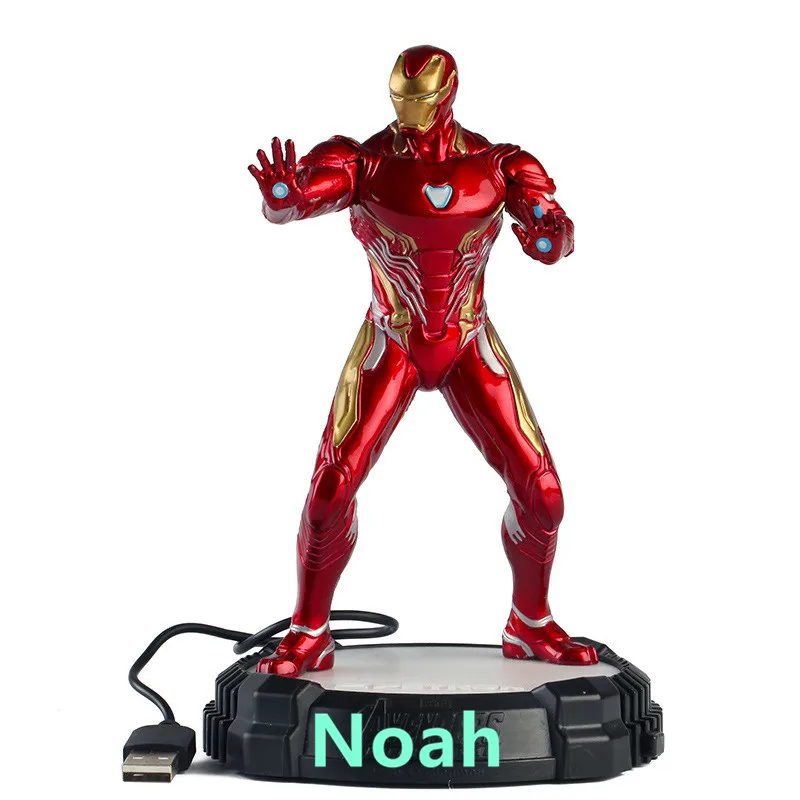 7 дюймов Мстители Железный человек Tony Stark супергерой USB с светодиодный свет экшн