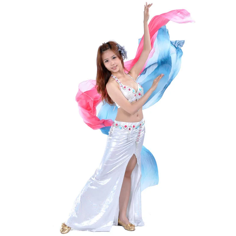 New Women's beaded Crystal Belly Dance Costume Wear Bar+Dress 2pc Set Belly Dancing Costumes Women Dancing Wear Sexy Ladies (4)