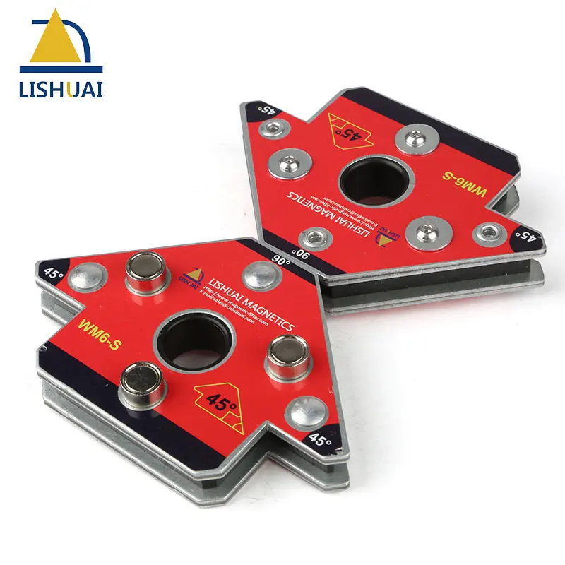 Kaufen Neue Artikel Zwei pcs Pack Arrow Magnetic Schweißen Clamp NdFeB Magnet Schweißen Halter Für Dreidimensionale Schweiß Kleine Größe